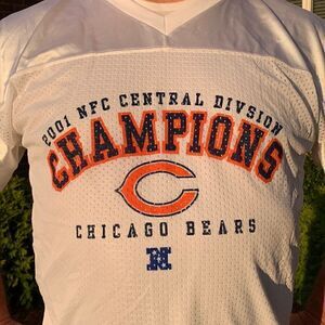 Vintage Chicago Bears White‎ NFL 2001 NFC Football Anthony Thomas 35 Jersey XL